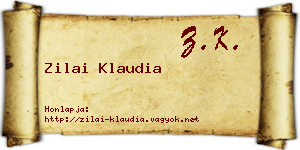 Zilai Klaudia névjegykártya
