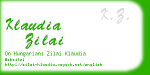 klaudia zilai business card